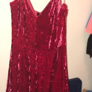 Crushed velvet dress
